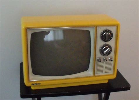 1970 S Quasar Portable Television Yellow Gold 10 By Wonderdiva