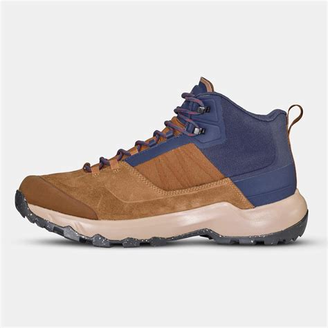 Men’s mountain walking mid waterproof shoes MH500 – brown