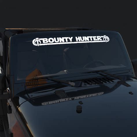 Bounty Hunter Mandalorian Windshield Mythosaur Decal Nerdecal