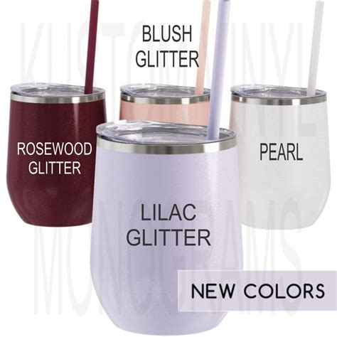 Personalized 12 Oz Stemless Wine Tumbler With Lid And Straw Etsy