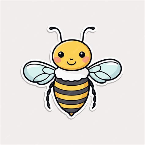 Premium Vector Cute Bee Buzzing Cartoon Illustration