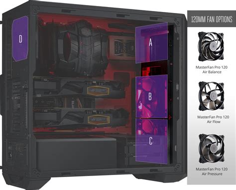 Cooler Master Masterbox Pro Rgb Mid Tower Tg Panel Rgb Fans With