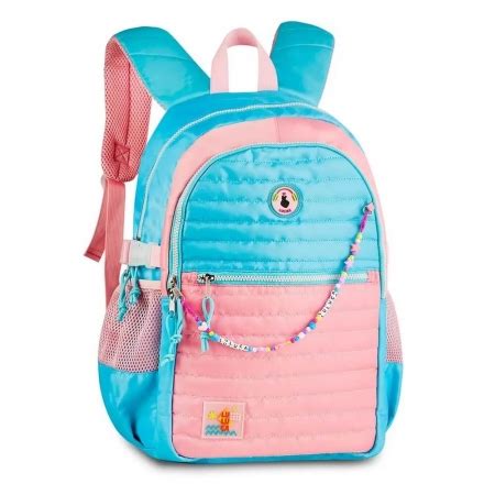 Mochila De Costas Luluca Rosa E Azul Escuro LU2451 Clio