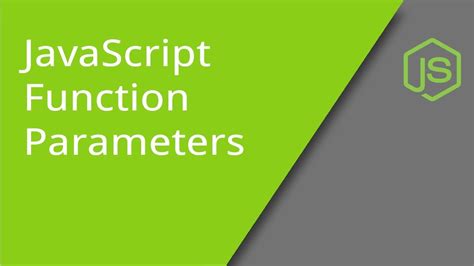 Javascript Function Parameters Youtube