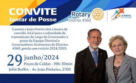 Convite Jantar De Posse 2024 25 Distrito 4560