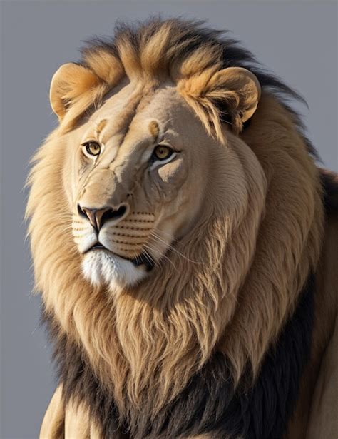 Premium AI Image | Lion face side view