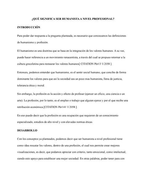 QUÉ Significa SER Humanista A Nivel Profesional QUÉ SIGNIFICA SER