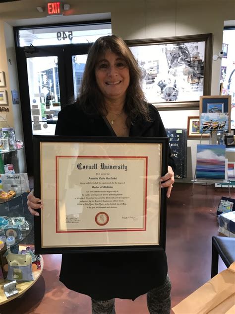 Certificate Diploma Framing Evalyn Dunn Gallery