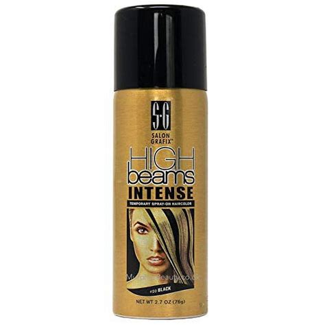 High Beams Intense Temporary Spray On Hair Color 20 Black Aerosol 2 7 Oz