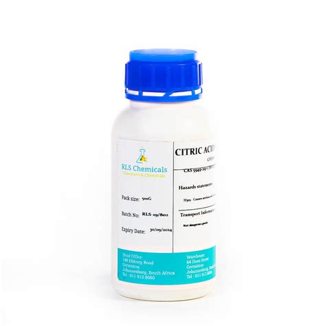 Citric Acid Monohydrate Cp Lab Chemicals Ar Cp Reflecta