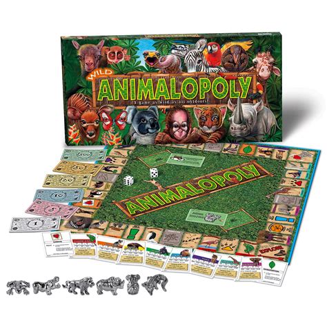 Wild Animal-Opoly Board Game, Color: Multi