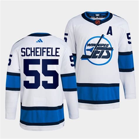 Mens Winnipeg Jets 55 Mark Scheifele White 2022 Reverse Retro