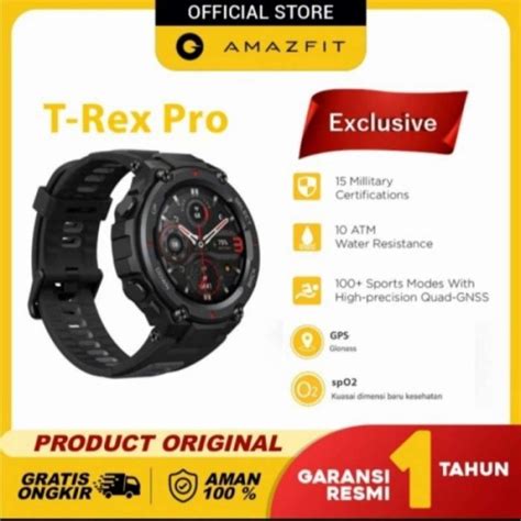 Jual Amazfit T Rex Pro Military Grade Smartwatch Garansi Resmi