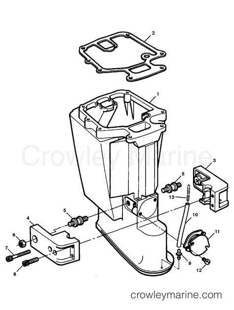 DRIVESHAFT HOUSING 1996 Outboard 75 H075412SD ELPT Crowley Marine