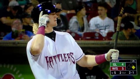 Wisconsin Timber Rattlers Joey Wiemer Hits Long 433 Ft Home Run Vs