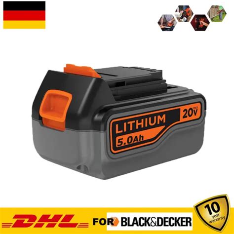 NEU FÜR BLACK DECKER Akku 18V 5 0 Ah Lithium BL2018 BL1318 BL4018