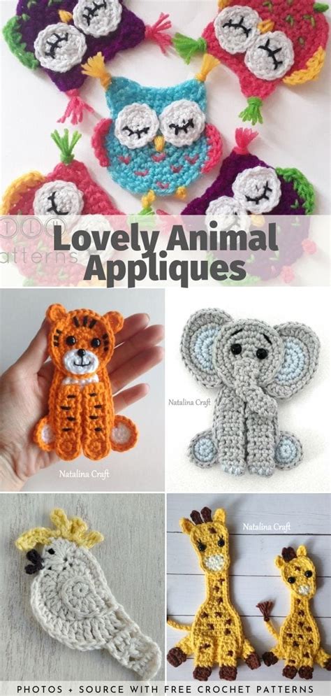 Lovely Crochet Animal Appliques - Your Crochet