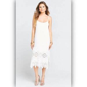 Show Me Your MuMu Dresses Nwt Smym Sun Slip Dress Crochet Lace Hem