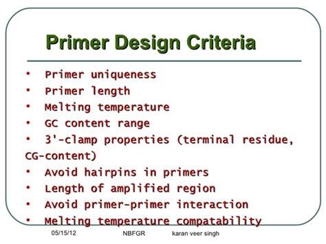 11 Primer Design Flashcards Quizlet