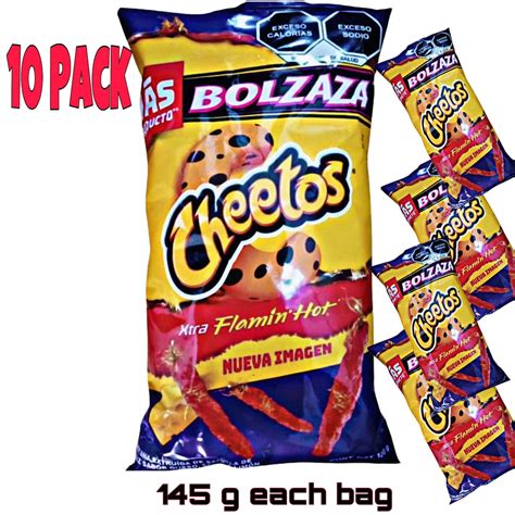 Pack Cheetos Xtra Flaming Hot Large Size G Each Spicy Delicious Mexican Chips Etsy