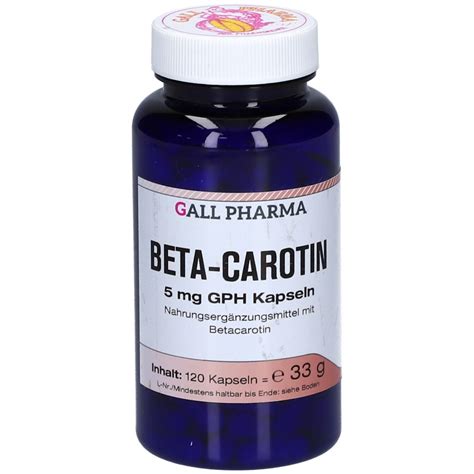 Beta Carotin Mg Gph Kapseln St Shop Apotheke