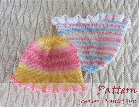 Baby Ruffled Hat Knitting Pattern Intermediate Skill Etsy