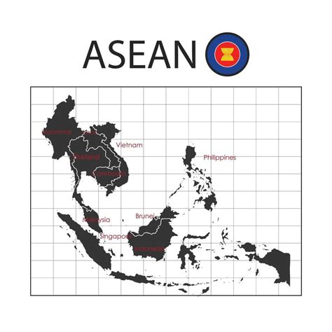 ASEAN Unity Map with Symbol of Unity 14018551 Vector Art at Vecteezy