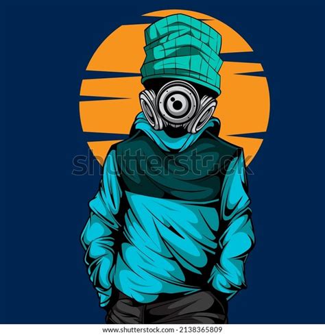 Cool Character Gas Mask Stock Vector (Royalty Free) 2138365809 | Shutterstock