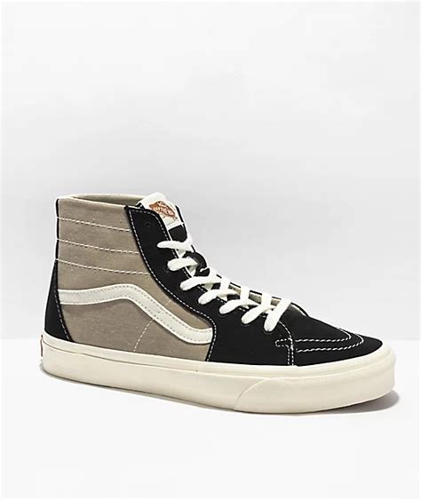 Vans Sk8 Hi Tapered Eco Theory Black And Tan Shoes