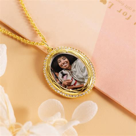 Custom Photo Necklace with Engraving