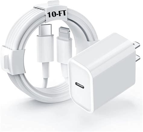 Iphone Charger Fast Charging 10 Ft Mfi Certified Pd 20w