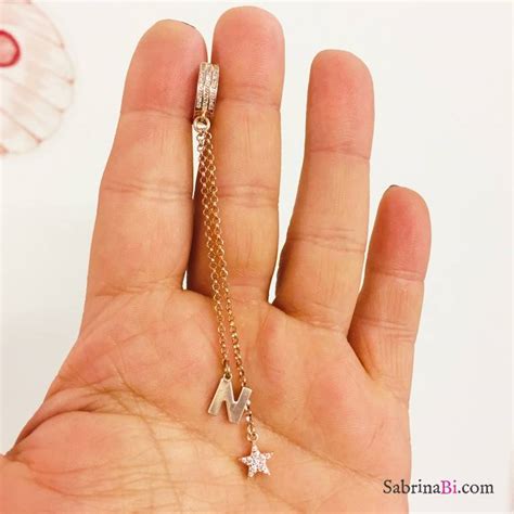 Mono Orecchino A Cerchio Zirconato Catene Argento 925 Oro Rosa Stella