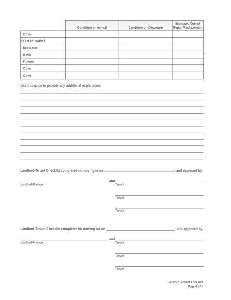 Landlord Tenant Checklist Template Fill Out Sign Online And Download Pdf Templateroller