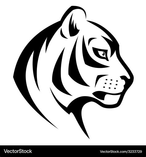 Tiger head symbol Royalty Free Vector Image - VectorStock