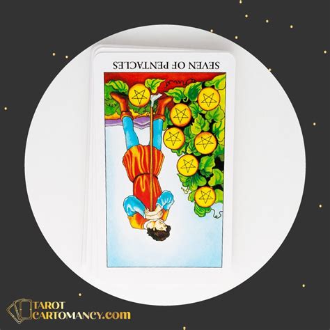 Seven Of Pentacles As Love Advice Upright And Reversed Tarot Card Meaning