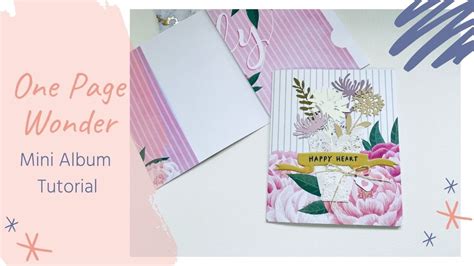 One Page Wonder Using One Paper Tutorial Mini Album Journal