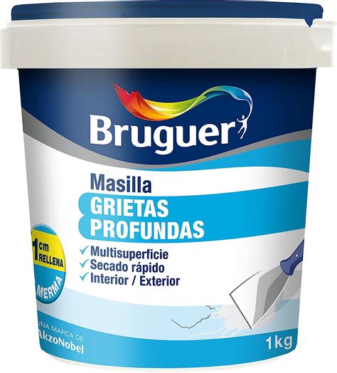 Bruguer Masilla Grietas Profundas Blanco 1 Kg Amazon Es Bricolaje Y Herramientas