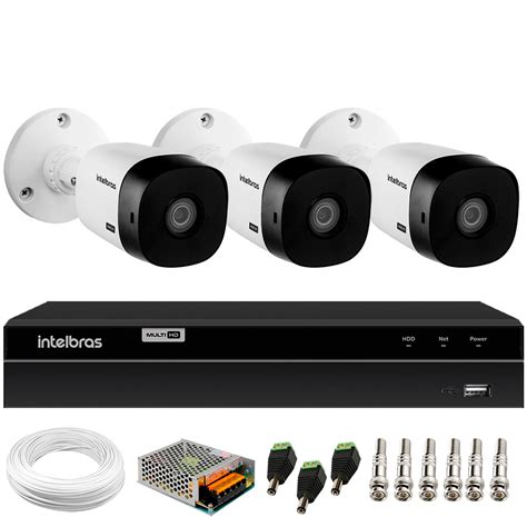 Kit 3 Câmeras Intelbras VHL 1220 B Full HD 1080 Lite DVR Intelbras