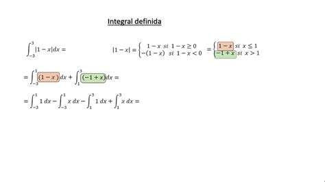 Integral Definida Función módulo YouTube