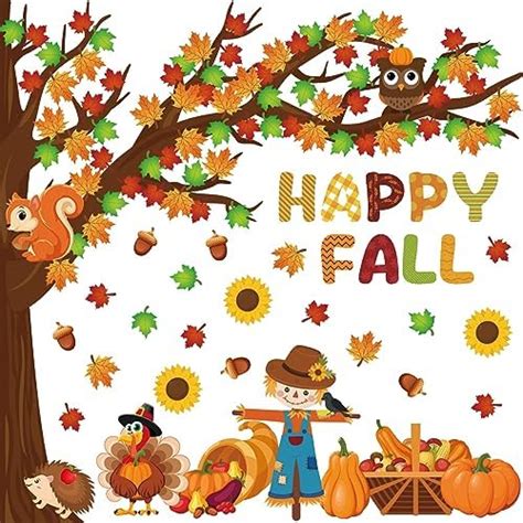 Fall Tree Bulletin Board Decorations For Classroom Fall Autumn Thanksgiving