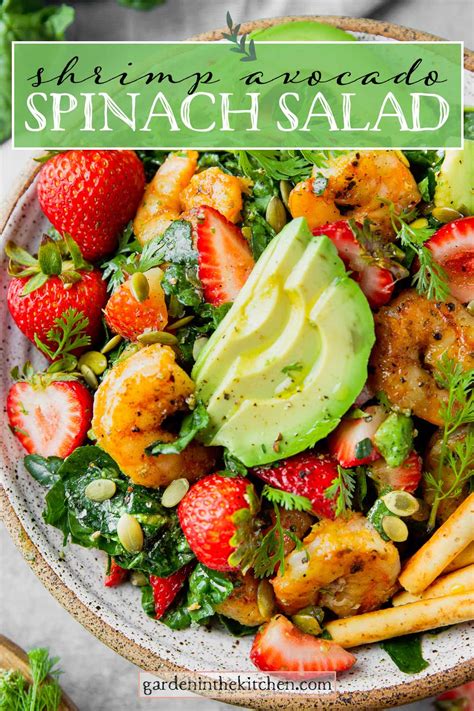 Strawberry Avocado Spinach Salad With Shrimp