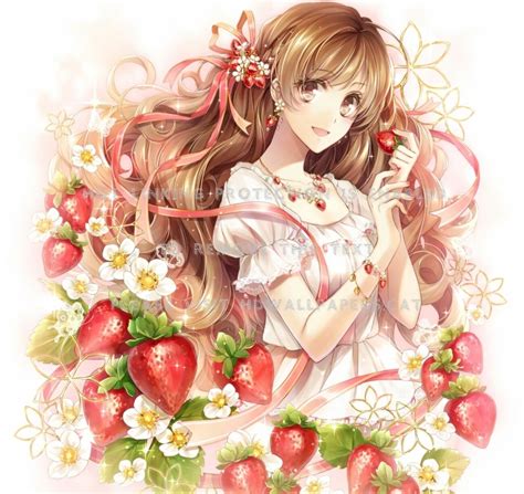 Strawberry Anime Girl Wallpapers Wallpaper Cave