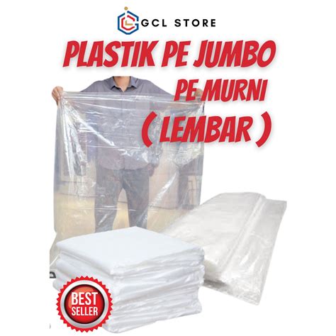 Jual Plastik PE Bening JUMBO Bening Lembaran NON RECYCLE UK 50 60