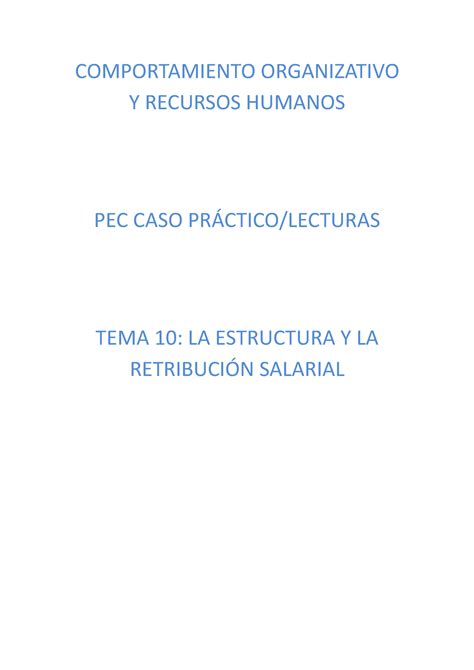 Comportamiento Organizativo Y Recursos Humanos Comportamiento