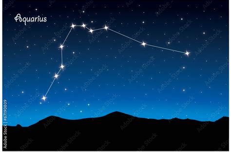 Constellation Aquarius Stock Vector | Adobe Stock