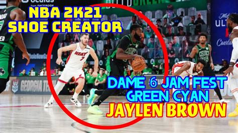 Nba Shoe Creator Dame Jam Fest Green Cyan Jaylen Brown Damian Lillard