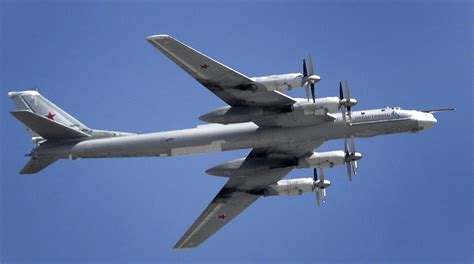 Russian Tu 95ms Bomber Practices In Flight Drone Control