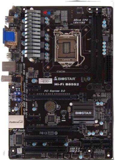 Mainboard Biostar Hi Fi B85S2 LGA1150 DDR3 สนคาสภาพสวยๆ ตามรปปก ม