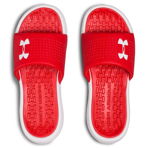 Under Armour Playmaker Fix Slide Sneaker in Red/White (Red) for Men - Lyst