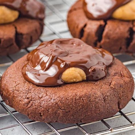 Buckeye Brownie Cookies Shugary Sweets